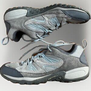 (9.5) MERRELL Wmns Wild Dove/Dream Blue Hiking Shoes